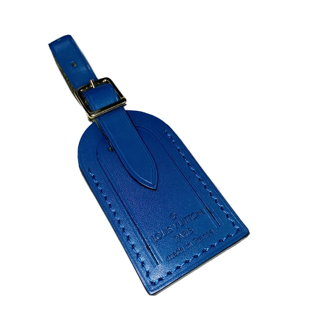 Louis Vuitton Blue Leather Name Tag Small Leather France
